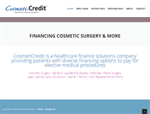 Tablet Screenshot of cosmeticredit.com